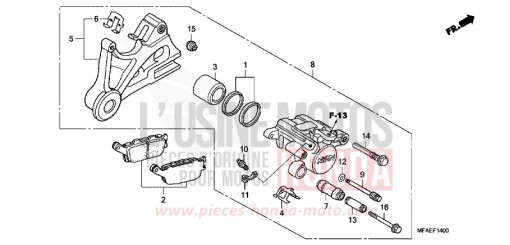 HINTERRAD-BREMSSATTEL (CBF1000) CBF1000A de 2010